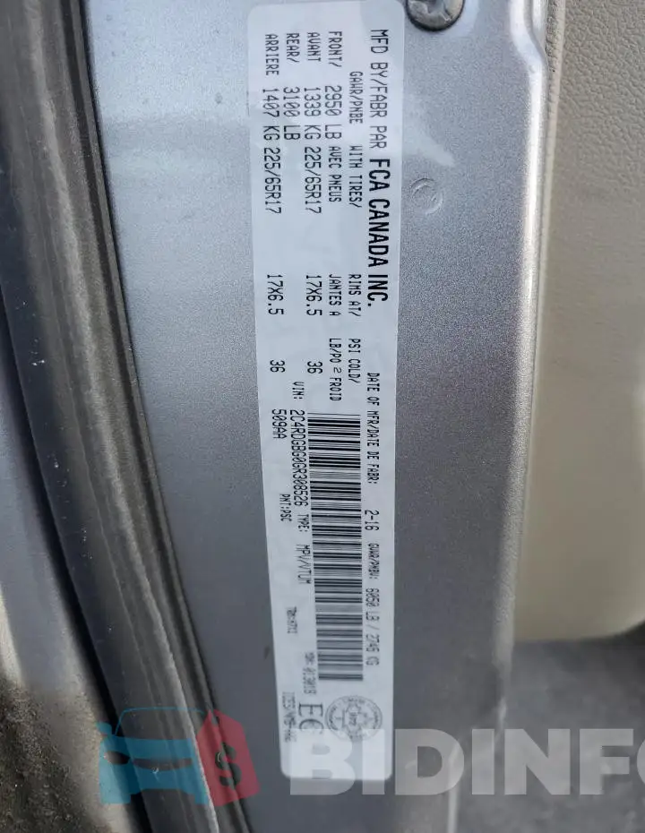 2C4RDGBG0GR308526 Photo# 13