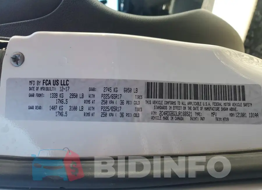2C4RDGBG3JR166521 Photo# 14