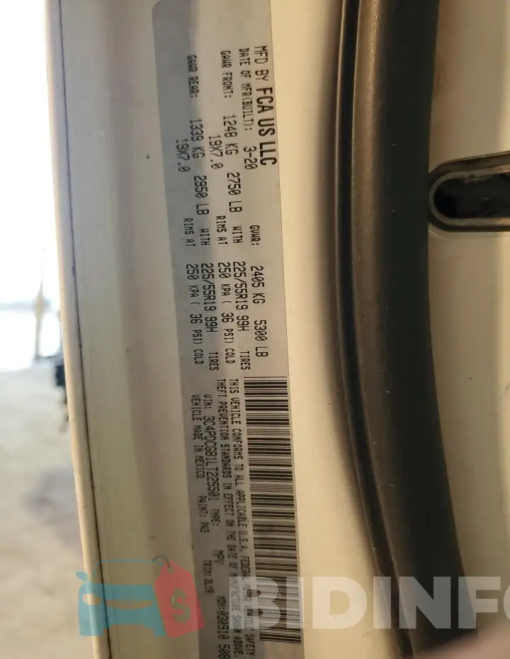 3C4PDCGB1LT225501 Photo# 13