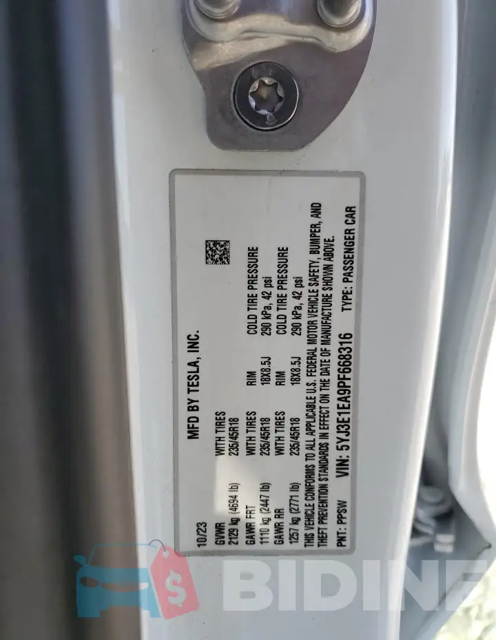 5YJ3E1EA9PF668316 Photo# 12