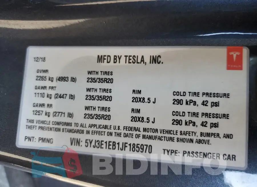 5YJ3E1EB1JF185970 Photo# 12
