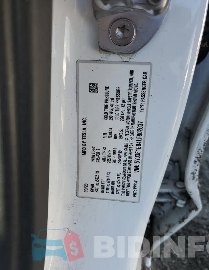 5YJ3E1EB4LF802037 Photo# 12