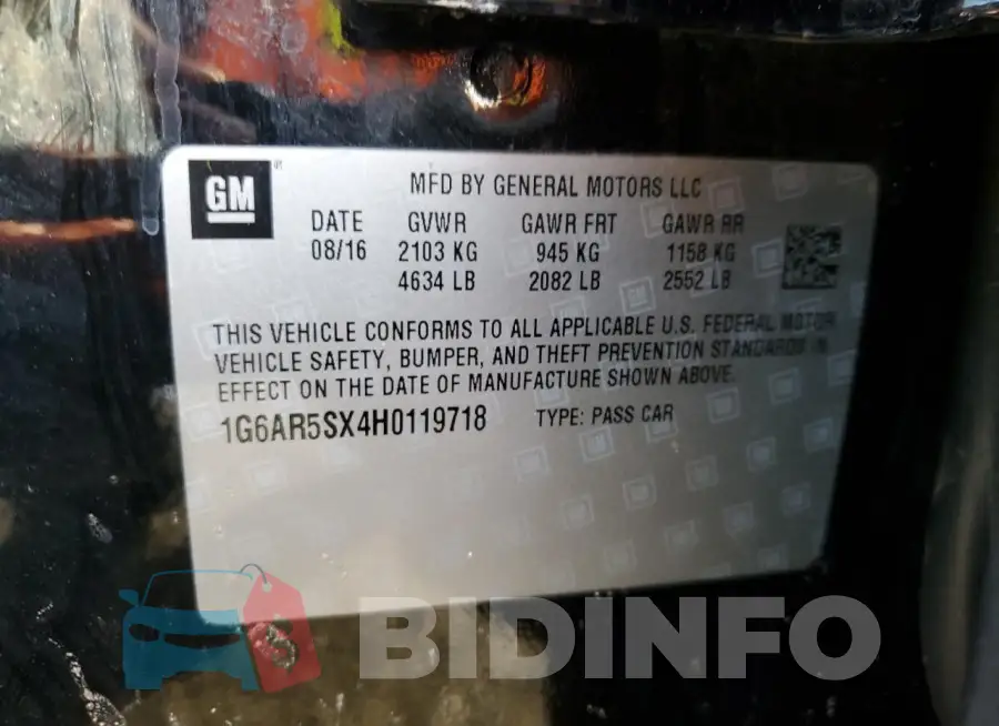 1G6AR5SX4H0119718 Photo# 12