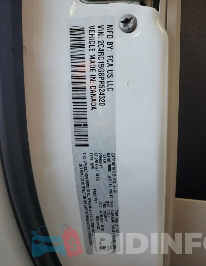 2C4RC1BG8PR524320 Photo# 14