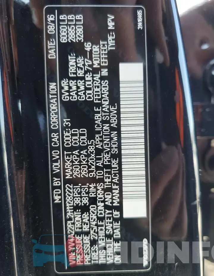 YV4A22PL2H1128222 Photo# 13