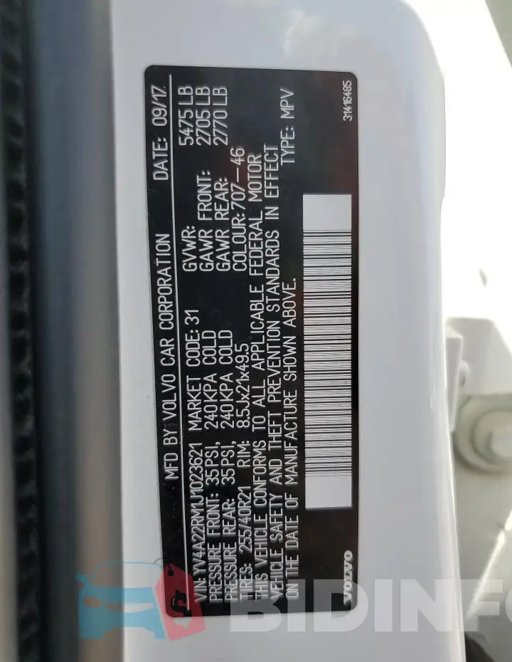 YV4A22RM1J1023621 Photo# 13