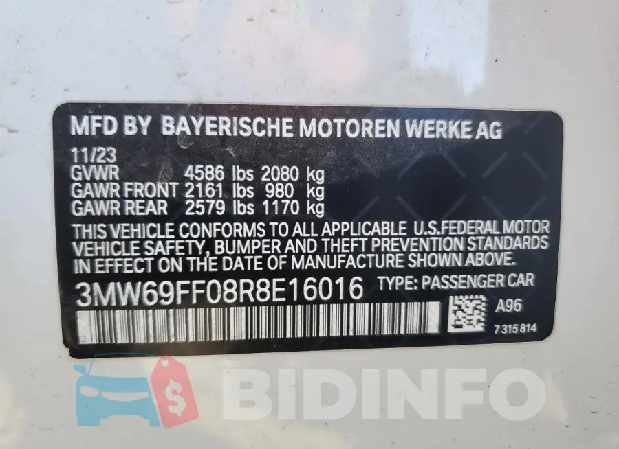 3MW69FF08R8E16016 Photo# 12