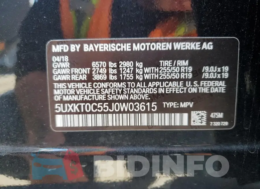5UXKT0C55J0W03615 Photo# 12