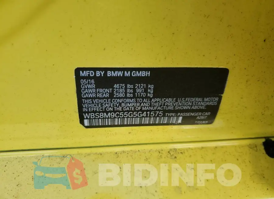 WBS8M9C55G5G41575 Photo# 12