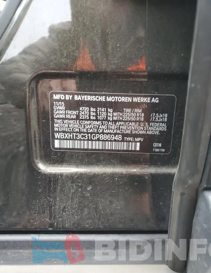 WBXHT3C31GP886948 Photo# 13