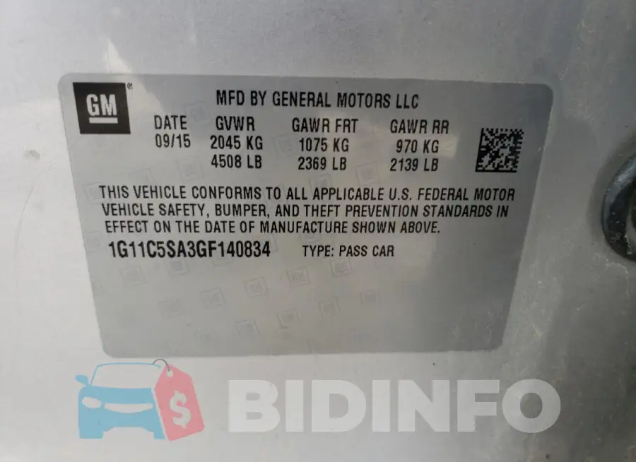 1G11C5SA3GF140834 Photo# 12