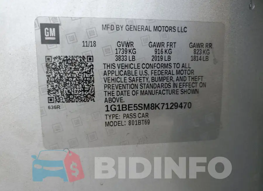 1G1BE5SM8K7129470 Photo# 13