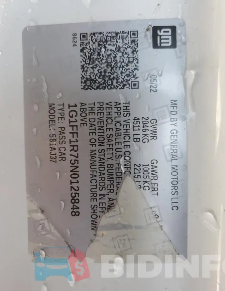 1G1FF1R75N0125848 Photo# 12