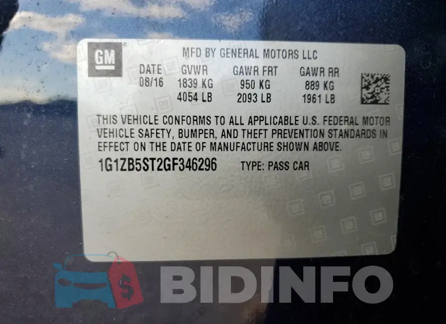 1G1ZB5ST2GF346296 Photo# 12