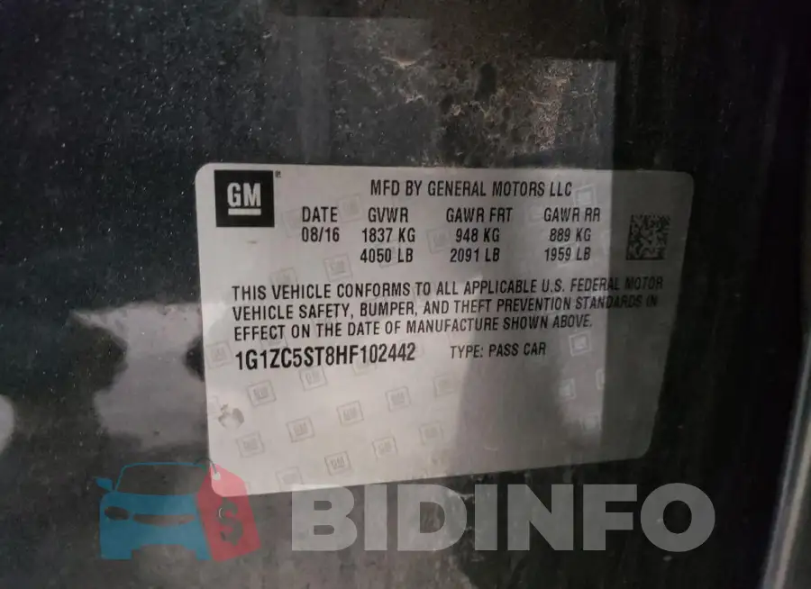 1G1ZC5ST8HF102442 Photo# 12