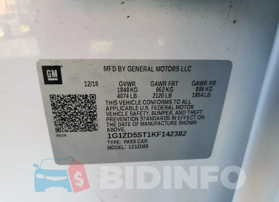 1G1ZD5ST1KF142382 Photo# 12