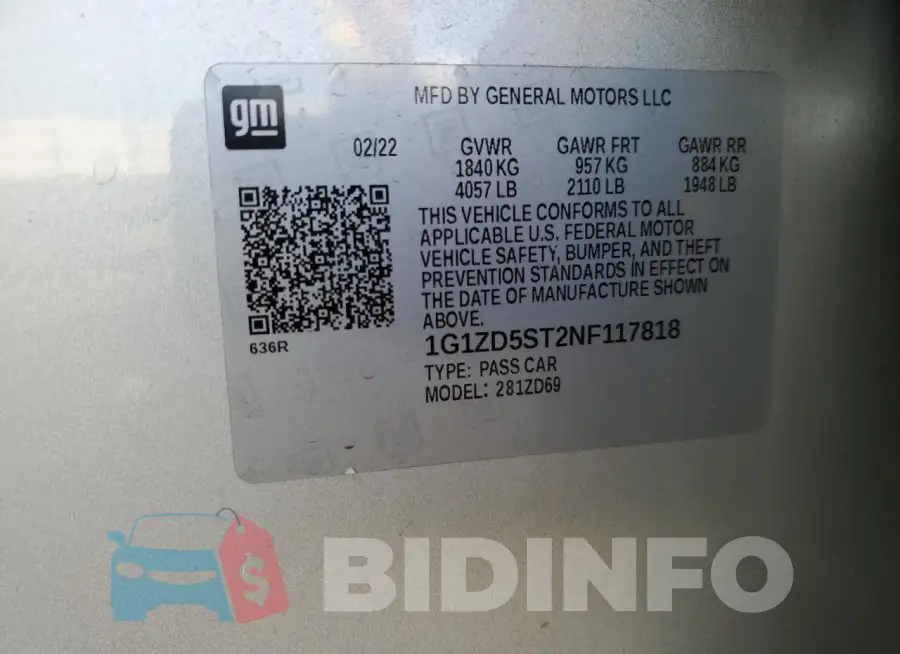 1G1ZD5ST2NF117818 Photo# 12