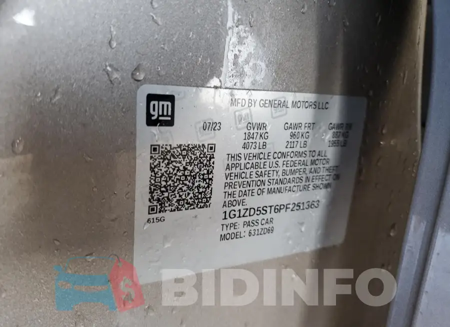 1G1ZD5ST6PF251363 Photo# 12