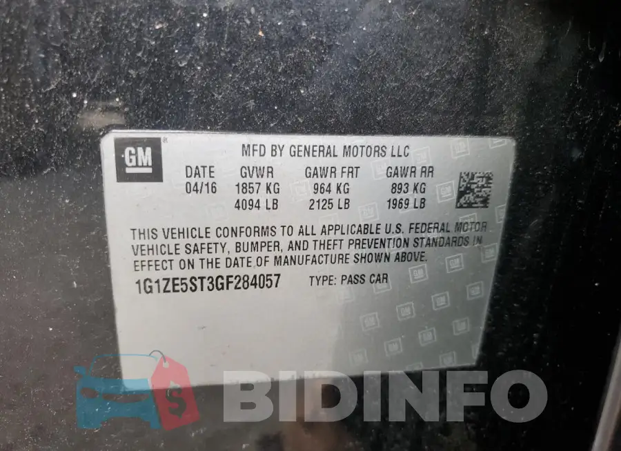 1G1ZE5ST3GF284057 Photo# 12