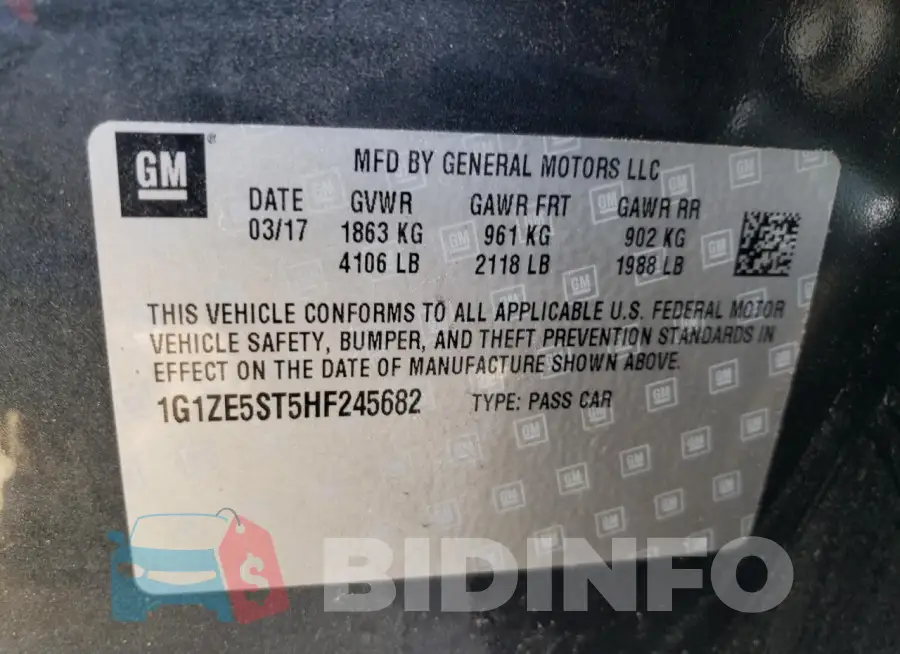 1G1ZE5ST5HF245682 Photo# 12