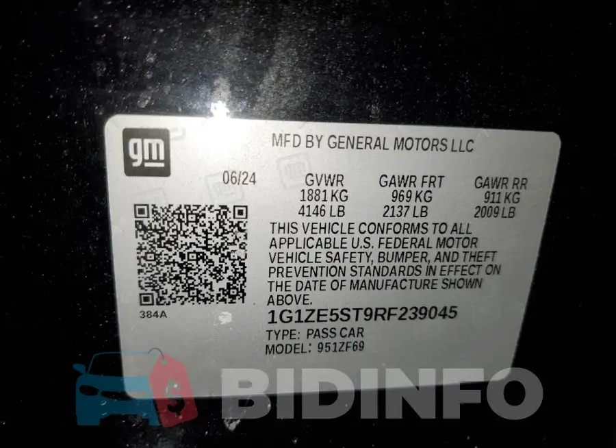 1G1ZE5ST9RF239045 Photo# 12