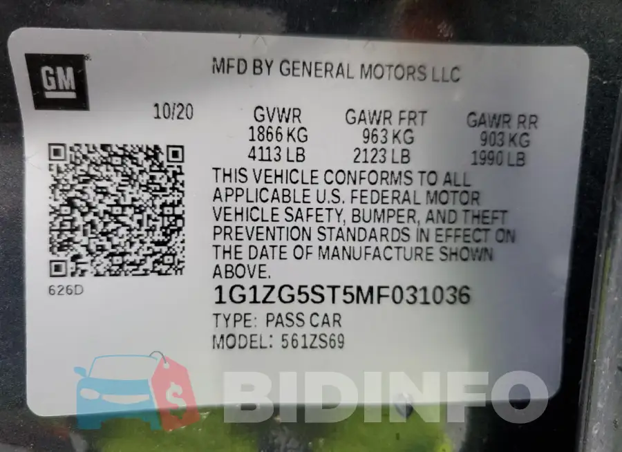 1G1ZG5ST5MF031036 Photo# 12