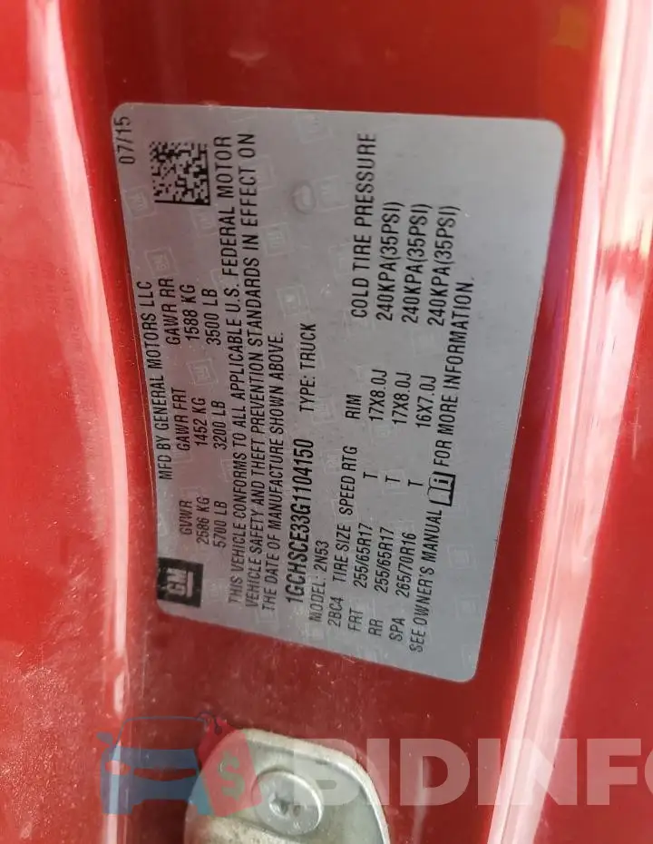 1GCHSCE33G1104150 Photo# 12