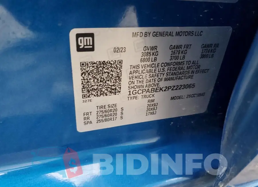 1GCPABEK2PZ223065 Photo# 12