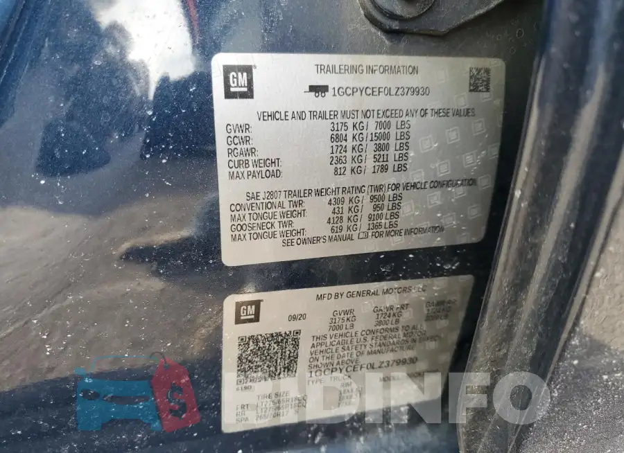 1GCPYCEF0LZ379930 Photo# 12