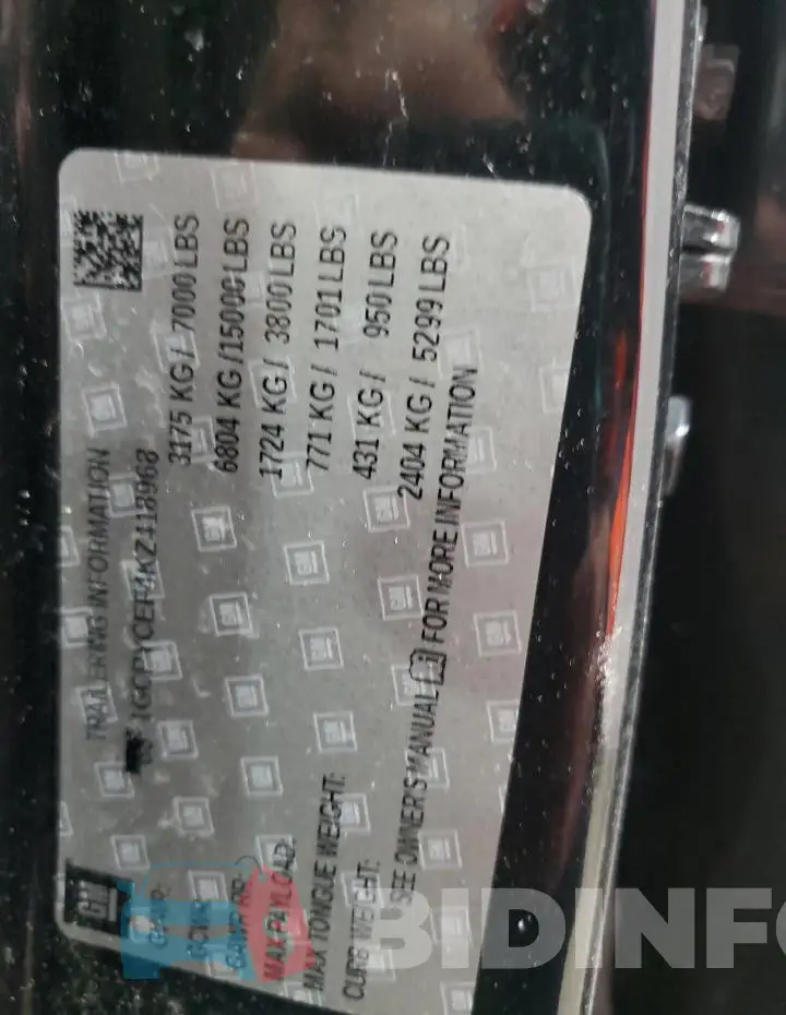 1GCPYCEF4KZ418968 Photo# 13