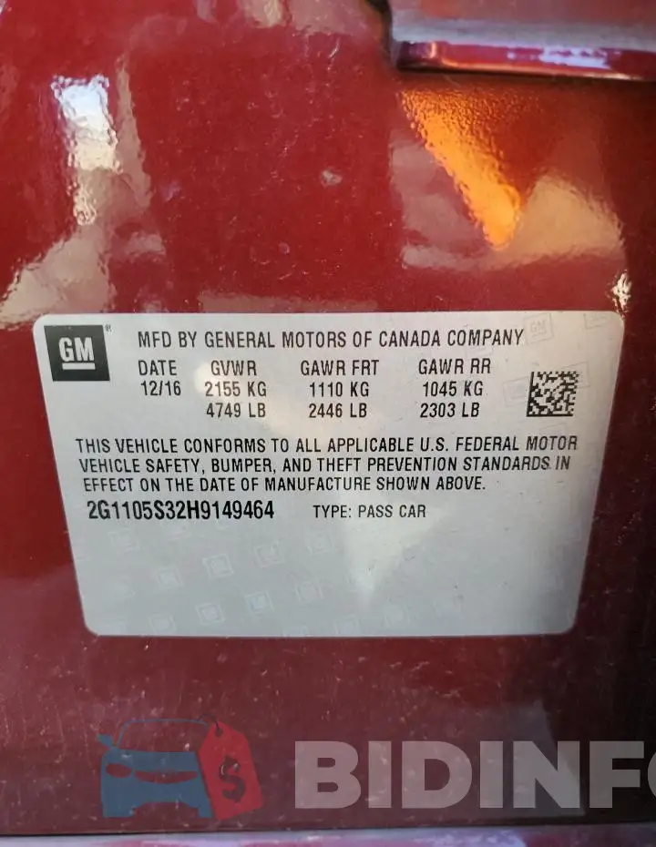 2G1105S32H9149464 Photo# 12