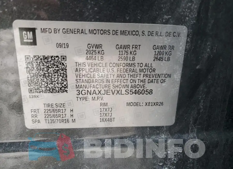 3GNAXJEVXLS546058 Photo# 13