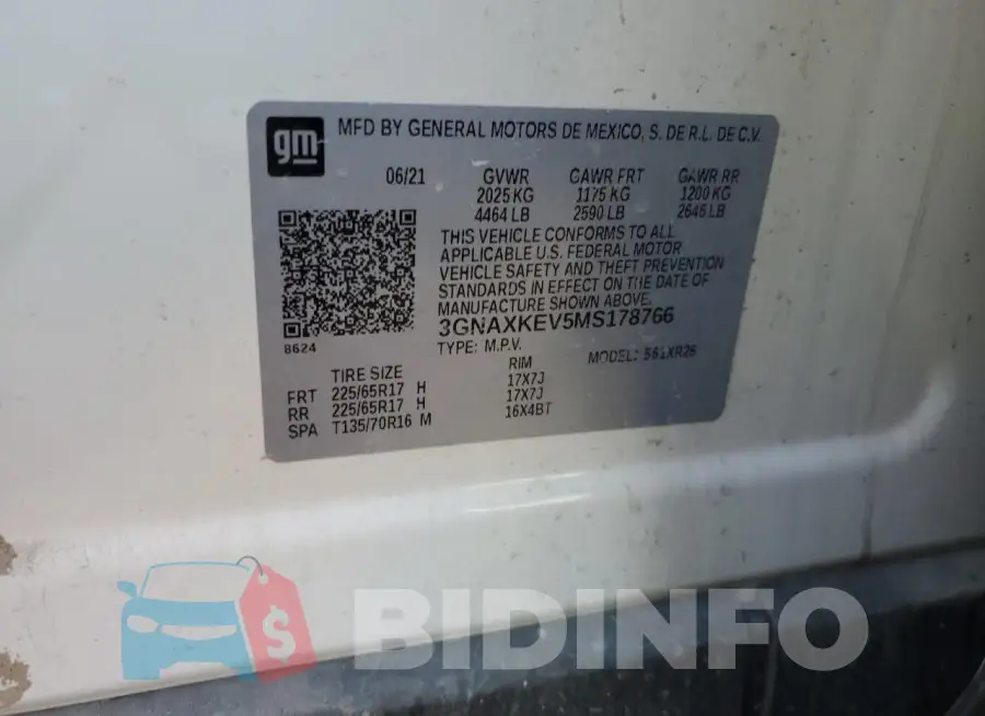 3GNAXKEV5MS178766 Photo# 13
