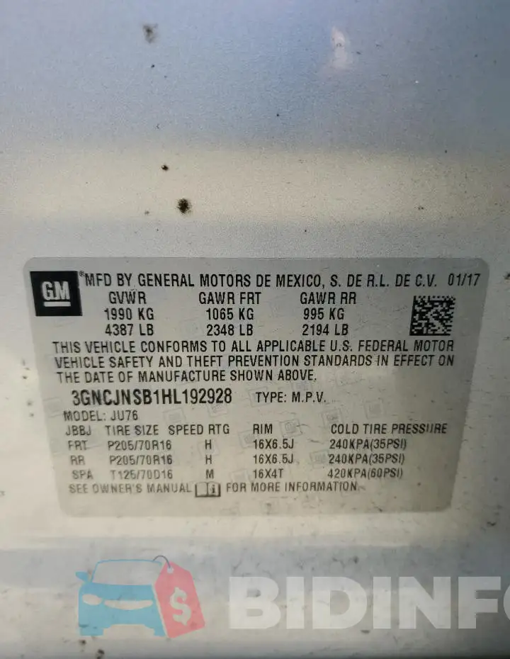 3GNCJNSB1HL192928 Photo# 13
