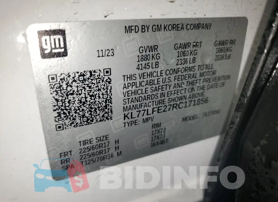 KL77LFE27RC171856 Photo# 13