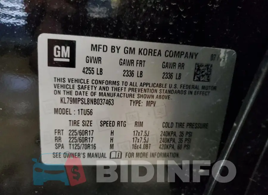 KL79MPSL8NB037463 Photo# 13