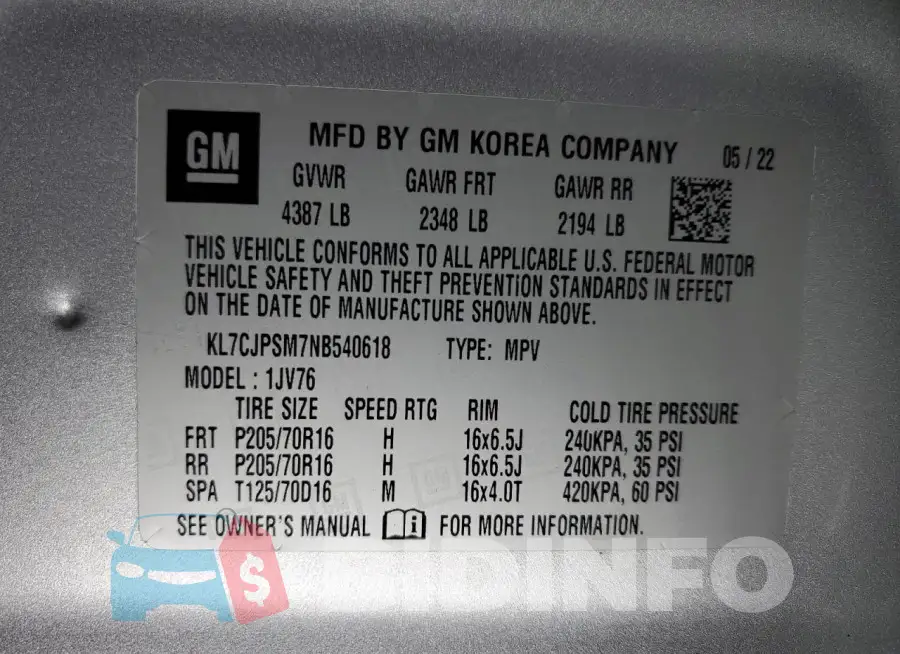 KL7CJPSM7NB540618 Photo# 14