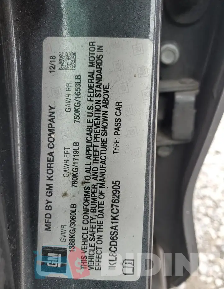 KL8CD6SA1KC762905 Photo# 12