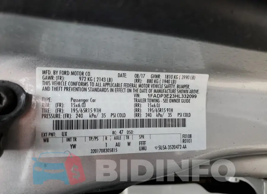1FADP3E23HL332099 Photo# 12