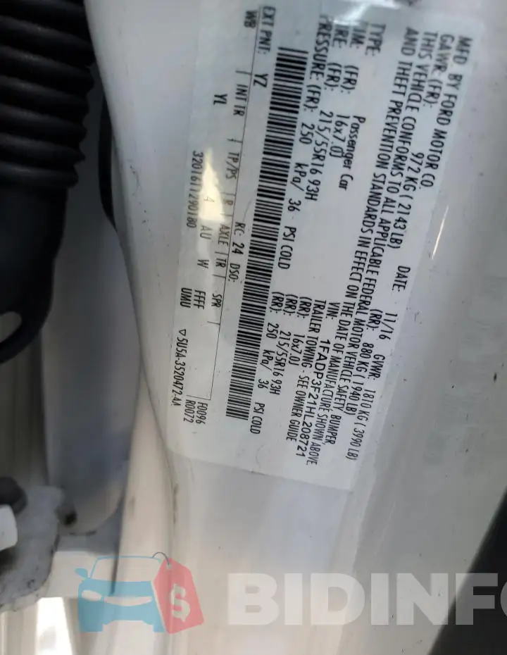 1FADP3F21HL208721 Photo# 13