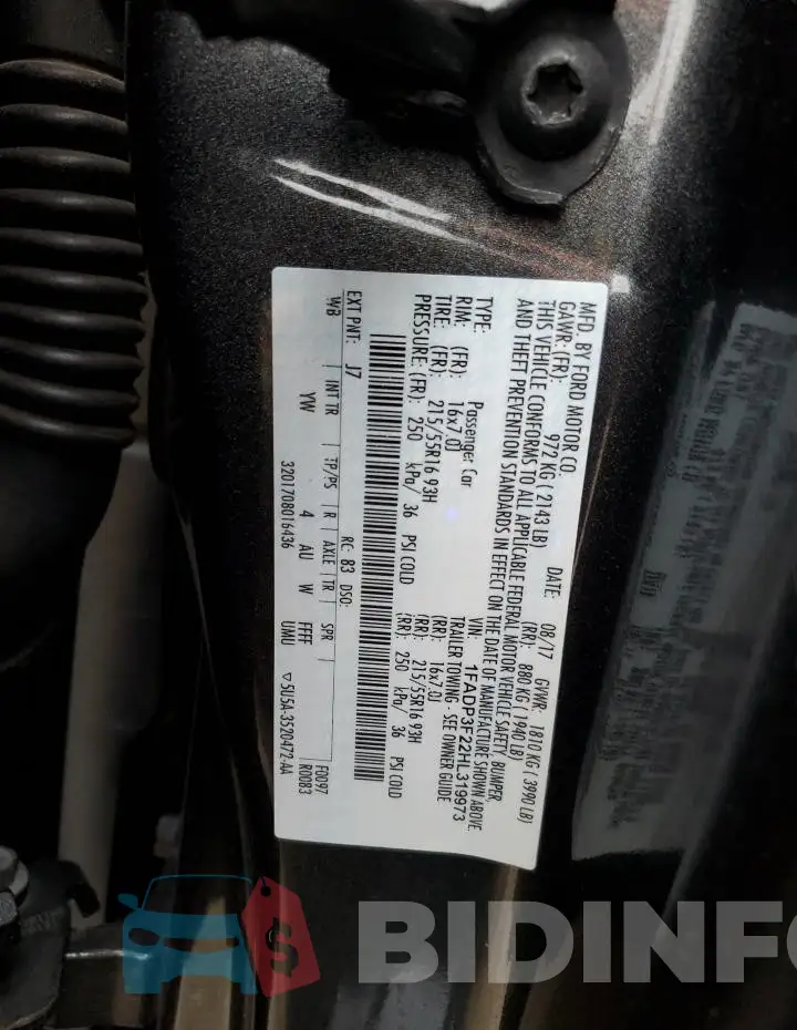 1FADP3F22HL319973 Photo# 12