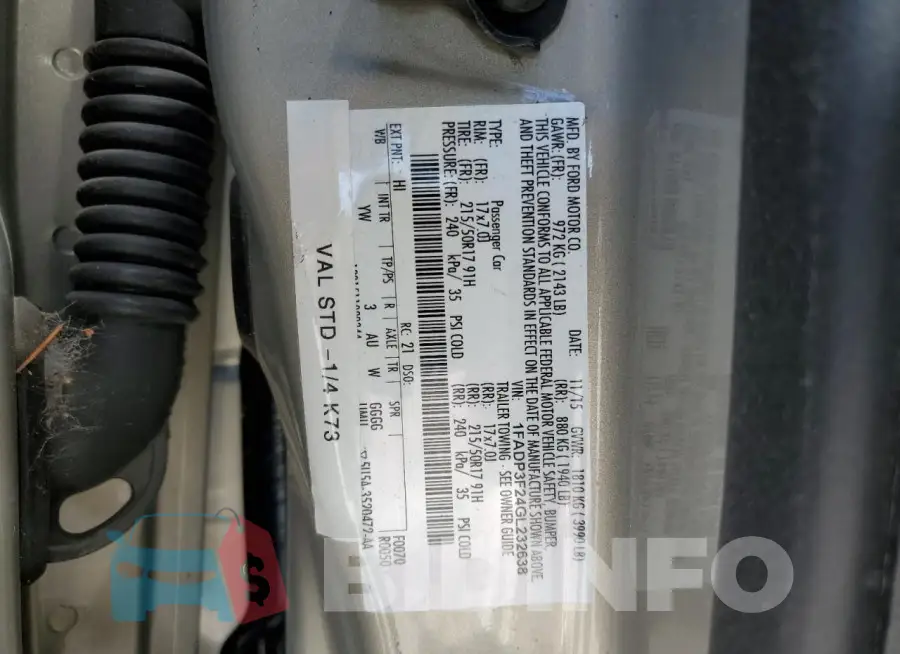 1FADP3F24GL232638 Photo# 12