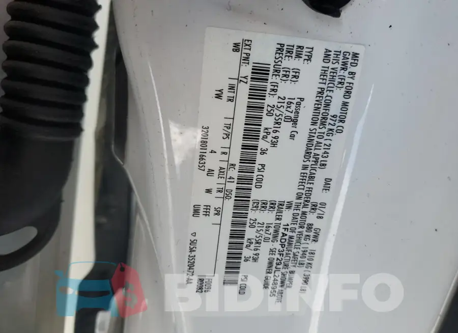 1FADP3F29JL248955 Photo# 12