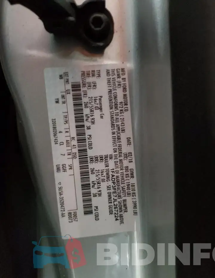 1FADP3FE7JL267224 Photo# 12