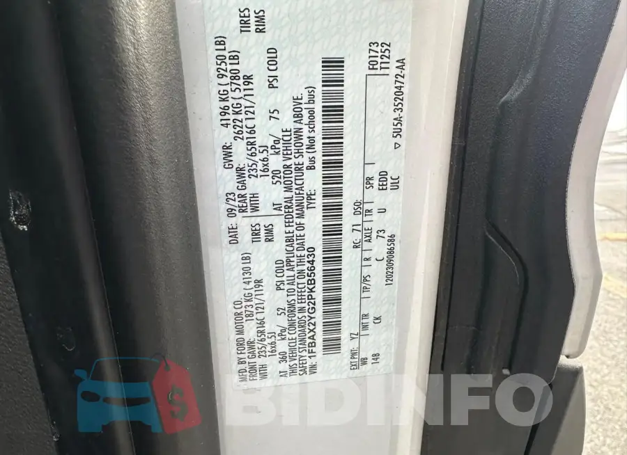 1FBAX2YG2PKB56430 Photo# 10