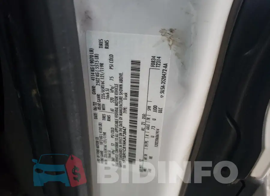 1FTBR1C81NKA73847 Photo# 12