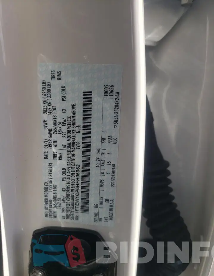 1FTEW1CP6HFB05962 Photo# 12