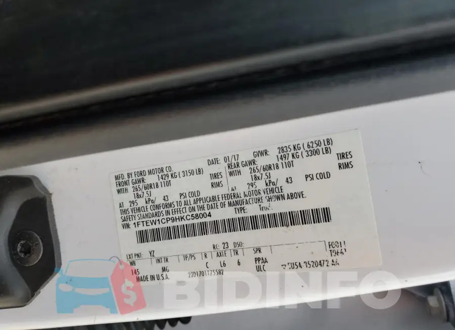 1FTEW1CP9HKC58004 Photo# 12