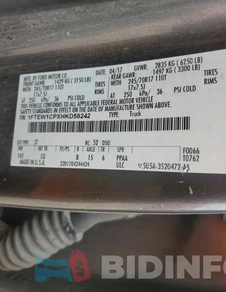 1FTEW1CPXHKD58242 Photo# 12
