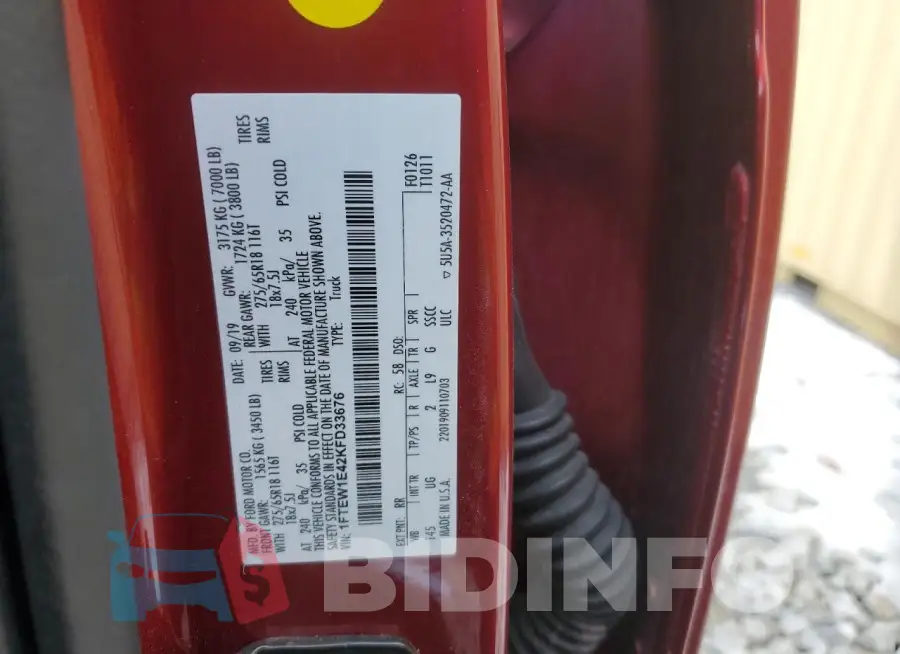 1FTEW1E42KFD33676 Photo# 12